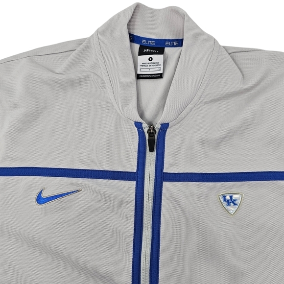 Nike Men's Dri-FIT Elite Full Zip NCAA Kentucky Wildcats Gray Jacket Size Small‎ - Picture 2 of 16